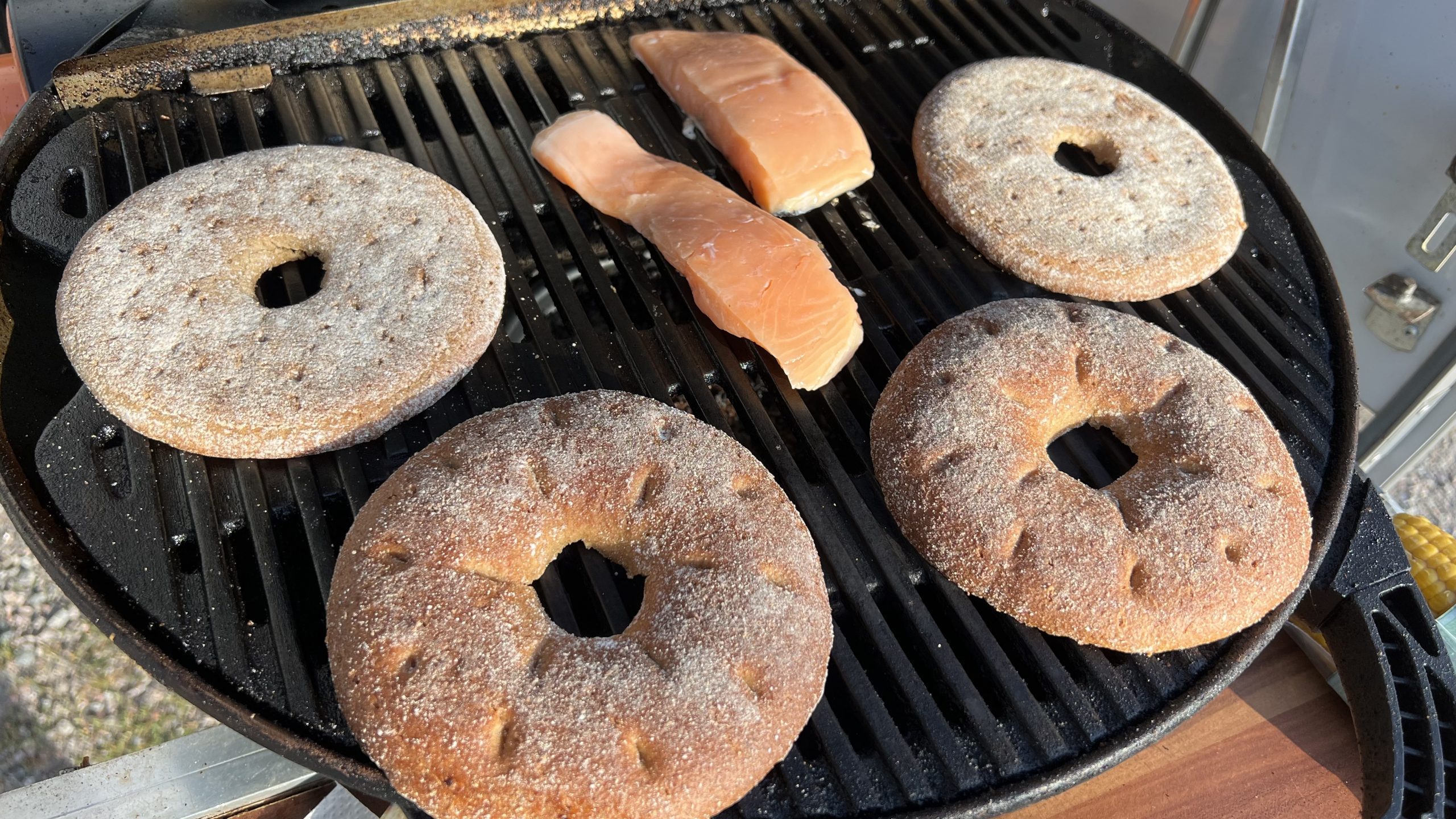 Wohnmobil in Schweden Abendbrot Lachs