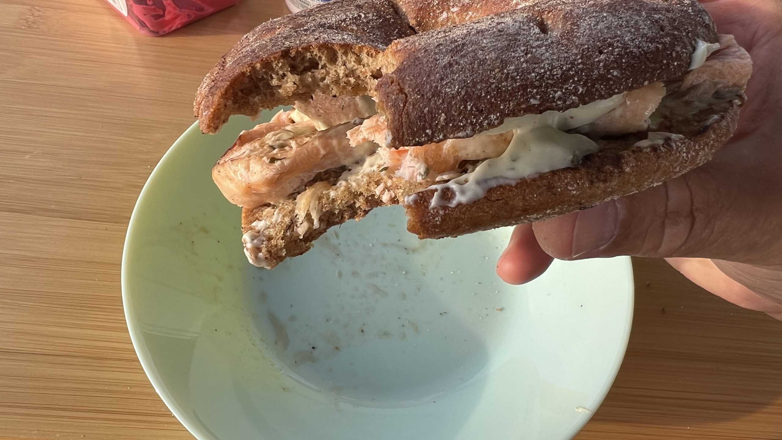 Wohnmobil in Schweden Abendbrot Lachs