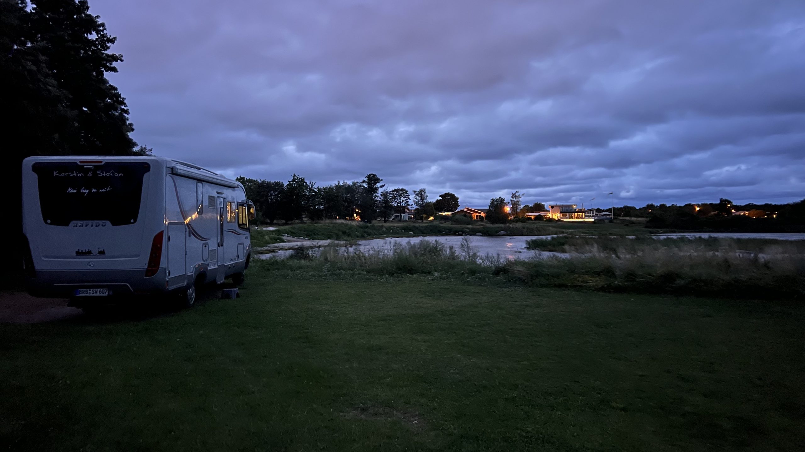 Abend, Wolken, Wohnmobil, Öland, Schweden