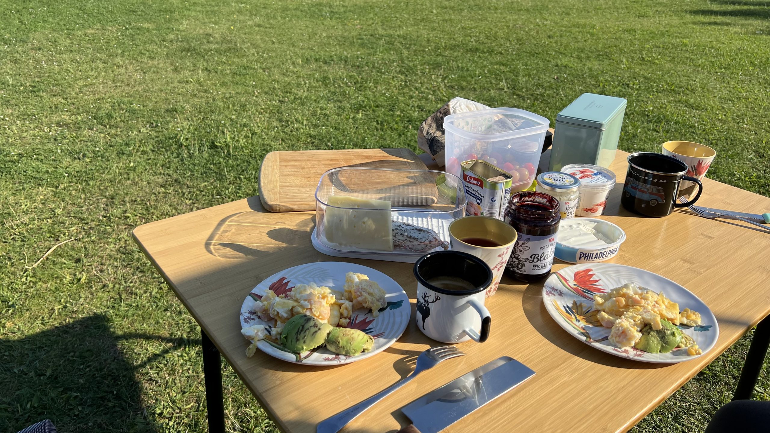 Wohnmobil in Schweden - Frühstück