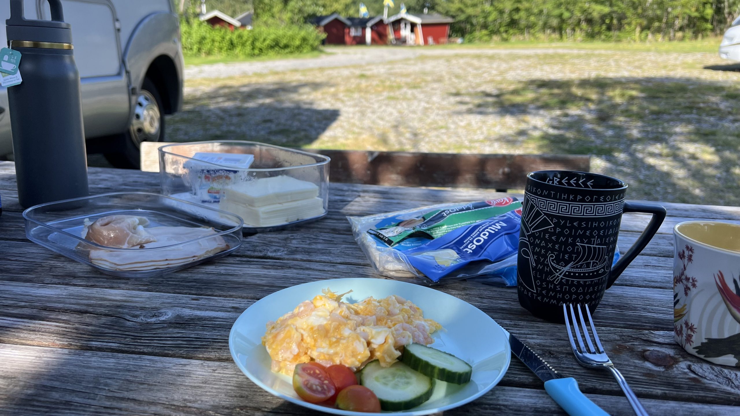 Wohnmobil in Schweden, Frühstück