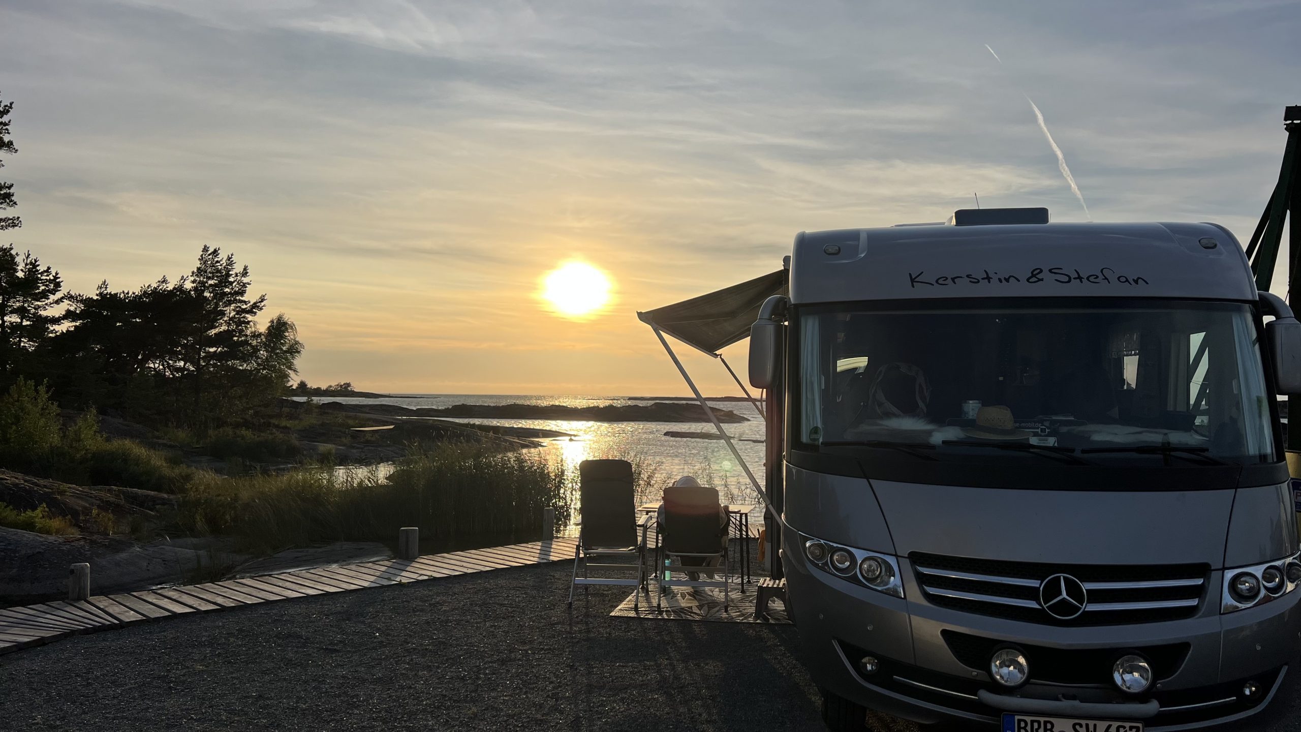 Schweden mit dem Wohnmobil Sonnenuntergang