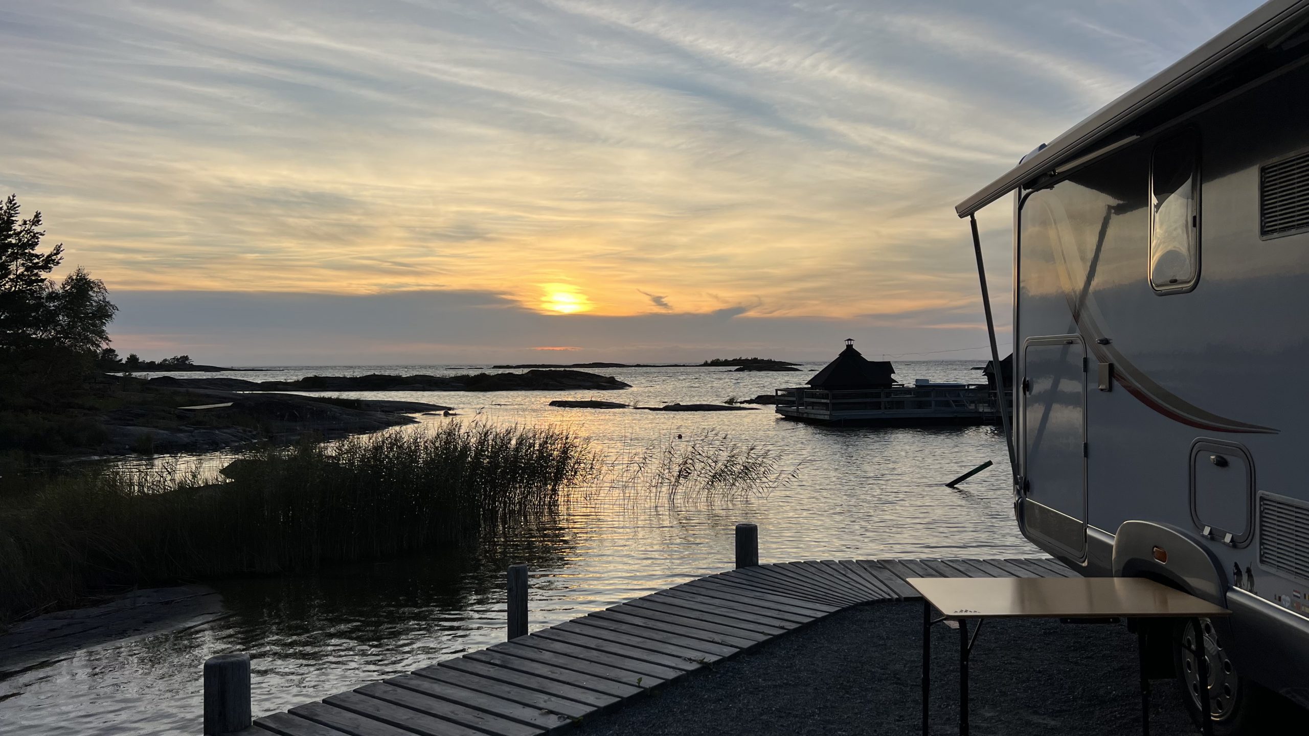 Schweden mit dem Wohnmobil Sonnenuntergang