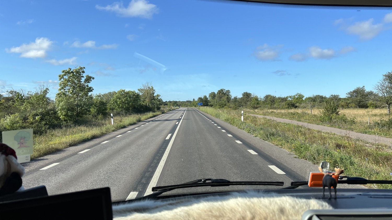 Landstraße in Schweden