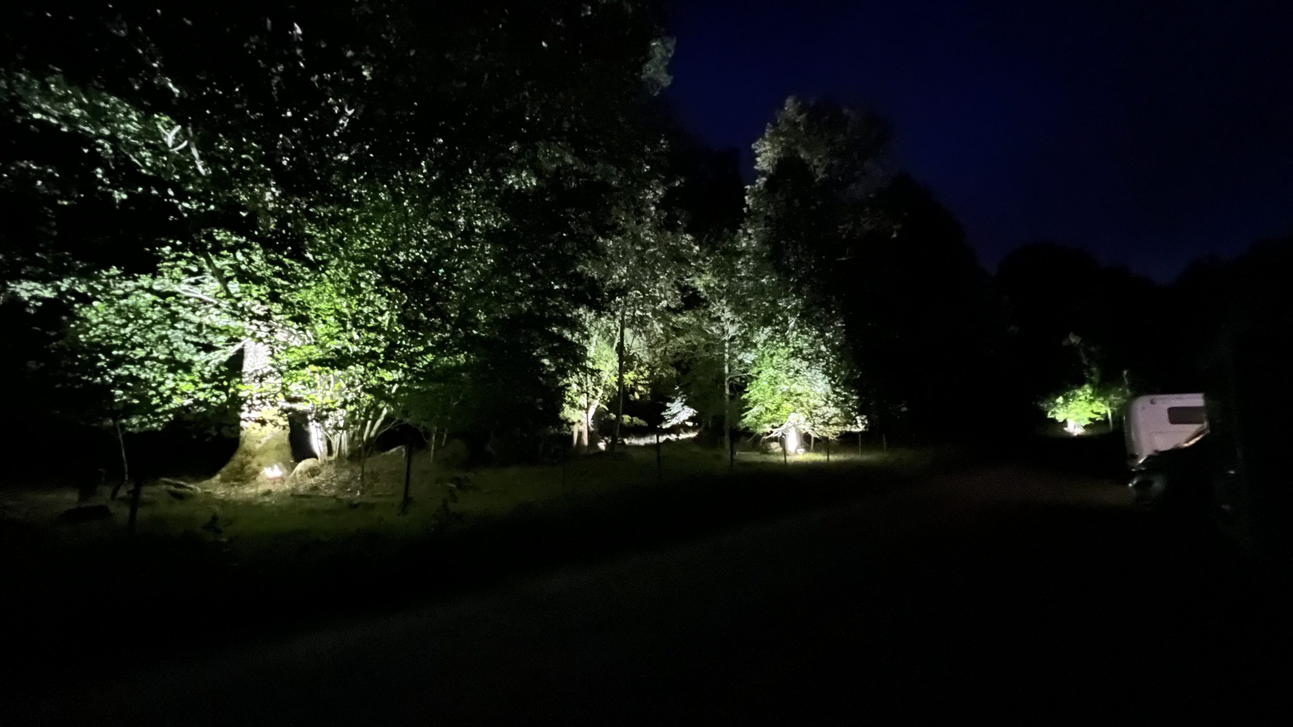 mit dem Wohnmobil Abends in Schweden