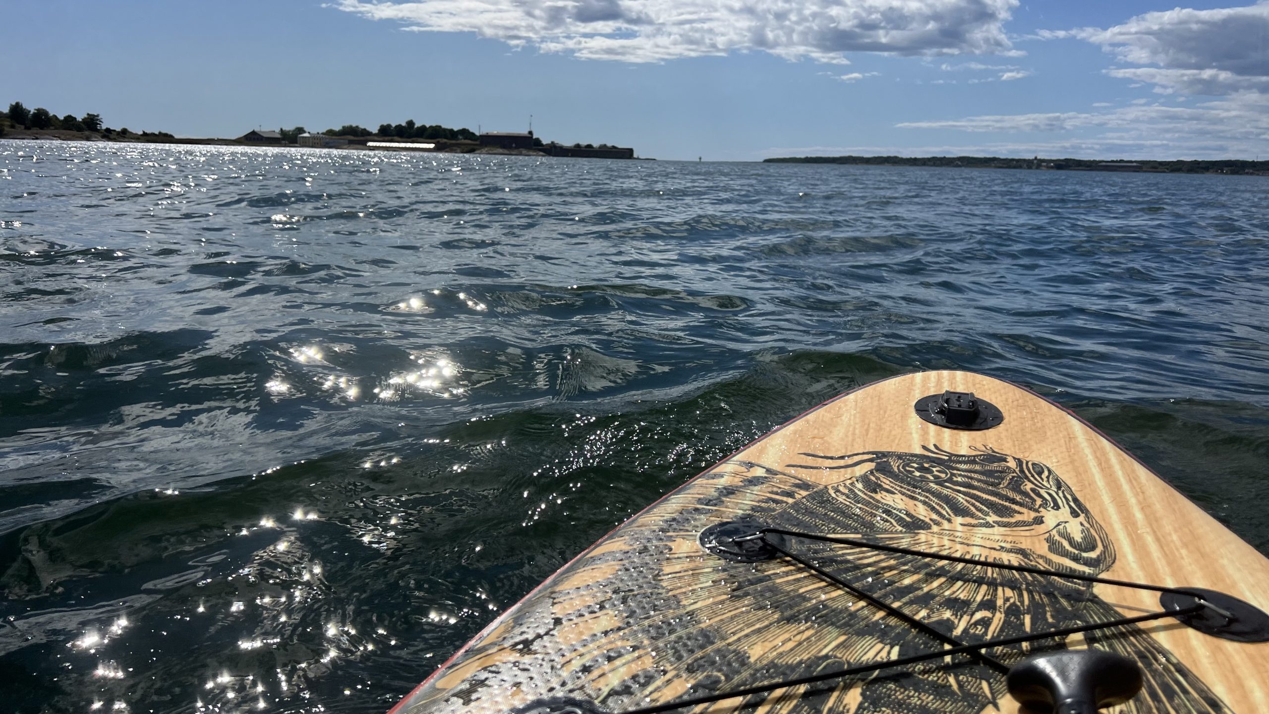 mit dem SUP vor Karlskrona, Schweden
